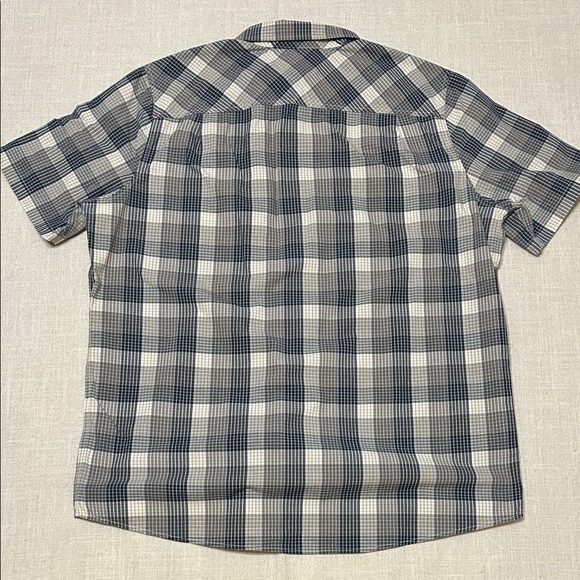 L.L. Bean Shirt Men’s L Navy/White Plaid Casual Button Down Comfort Stretch - Picture 8 of 14